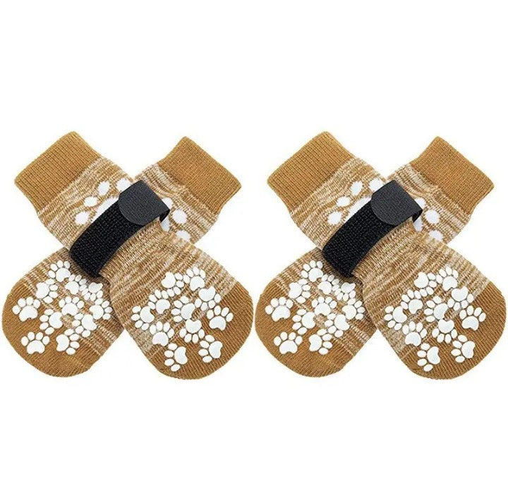 Anti-Slip Dog Socks with Adjustable Straps