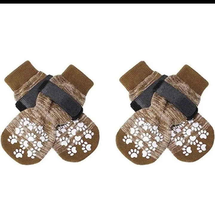 Anti-Slip Dog Socks with Adjustable Straps