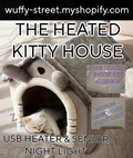 Wuffy Heated kitty House with Motion Sensor Night Light